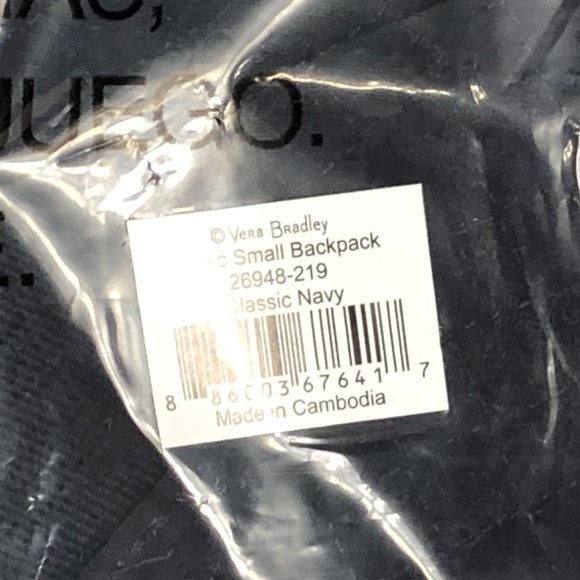 NWT/NIP VB Small Backpack Embroidered Navy - Picture 13 of 13